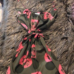 Green and Pink Dot Dress